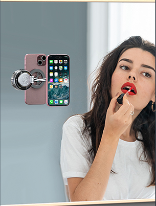 Support de téléphone pour voiture à aspiration magnétique à rotation 360