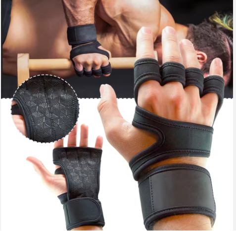 Gants de musculation pour hommes, demi-doigts